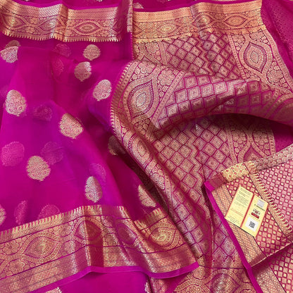 Banarasi Kora Organza Silk Soft Dayble Saree