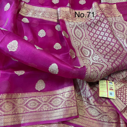 Banarasi Kora Organza Silk Soft Dayble Saree