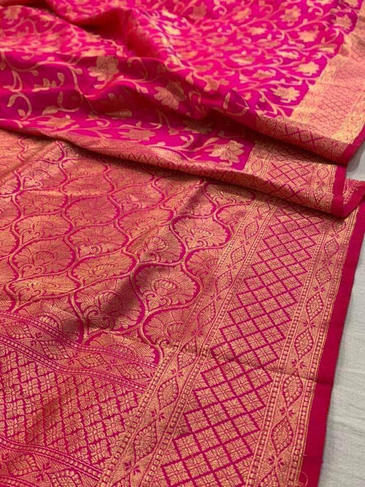 Banarasi Pure Katan Jangla Silk Saree