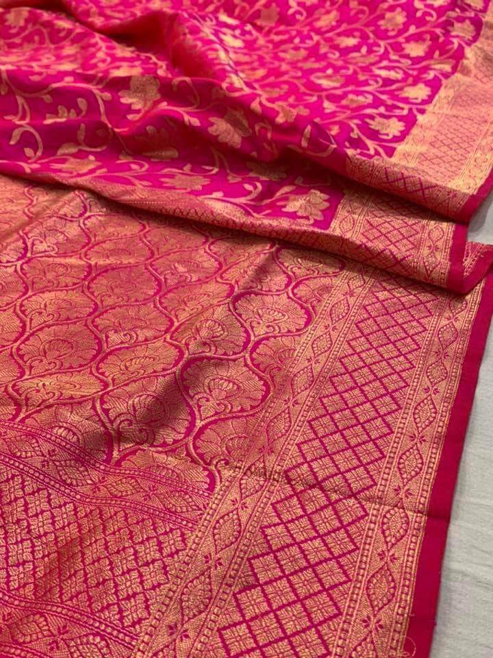 Banarasi Pure Katan Jangla Silk Saree
