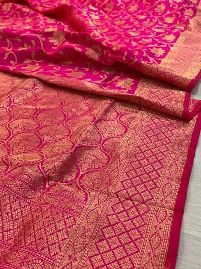 Banarasi Pure Katan Jangla Silk Saree