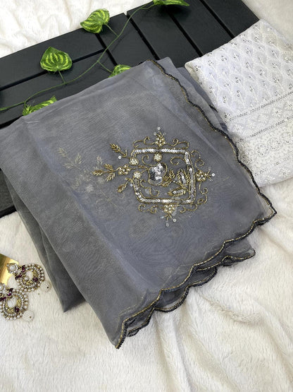 Beautiful Banarasi Designer Chiffon Saree