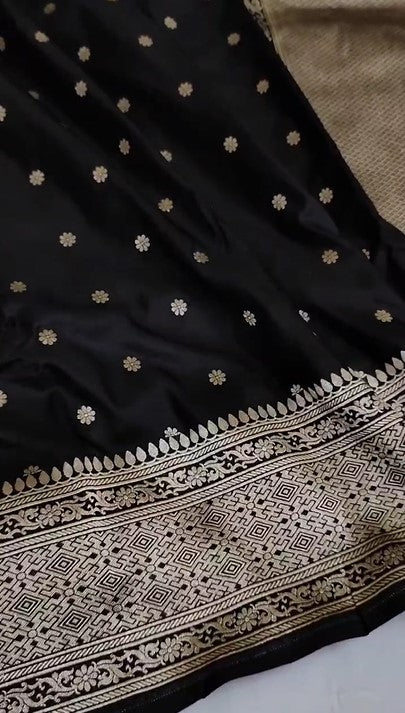 Beautiful Banarasi Handwoven Pure Katan Silk Handloom Saree