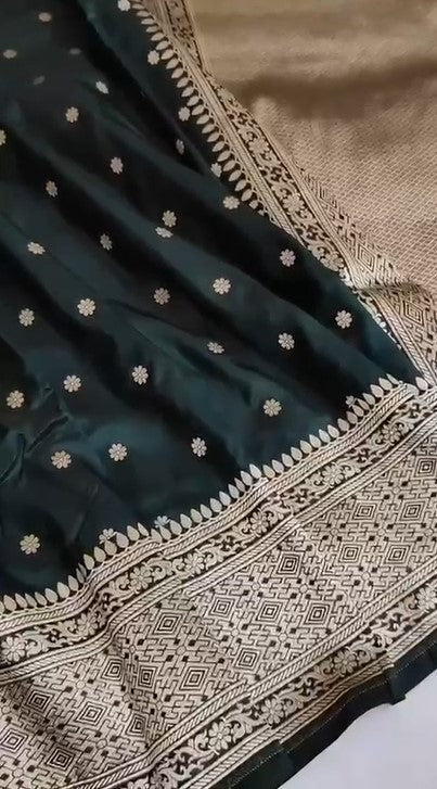 Beautiful Banarasi Handwoven Pure Katan Silk Handloom Saree