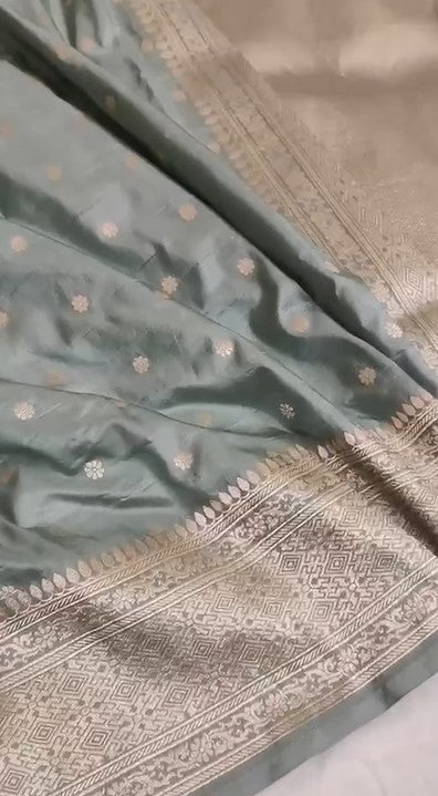 Beautiful Banarasi Handwoven Pure Katan Silk Handloom Saree