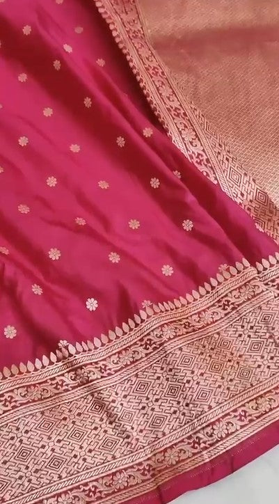 Beautiful Banarasi Handwoven Pure Katan Silk Handloom Saree