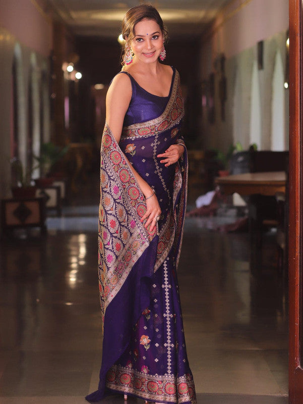 Beautiful Banarasi Pure Georgette Silk Saree