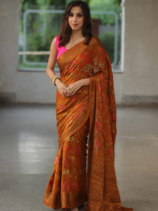 Beautiful Banarasi Pure Georgette Silk Saree