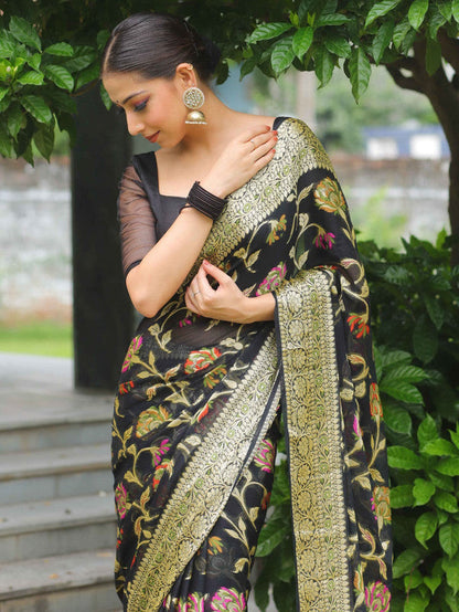 Beautiful Banarasi Pure Georgette Silk Saree