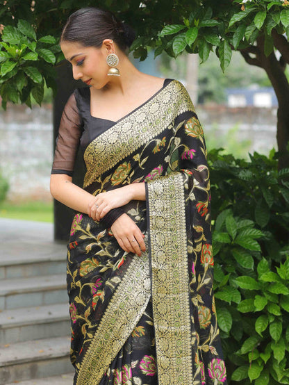 Beautiful Banarasi Pure Georgette Silk Saree
