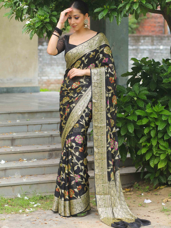 Beautiful Banarasi Pure Georgette Silk Saree