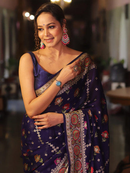 Beautiful Banarasi Pure Georgette Silk Saree