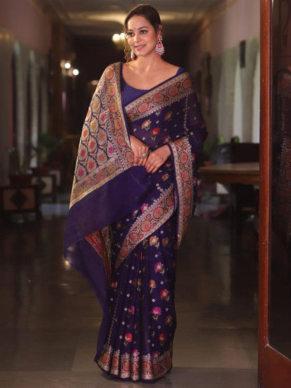 Beautiful Banarasi Pure Georgette Silk Saree