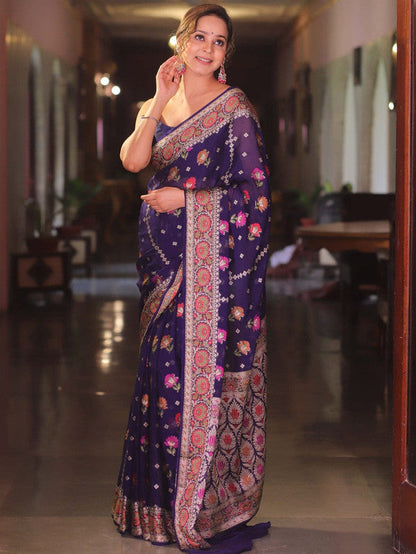 Beautiful Banarasi Pure Georgette Silk Saree