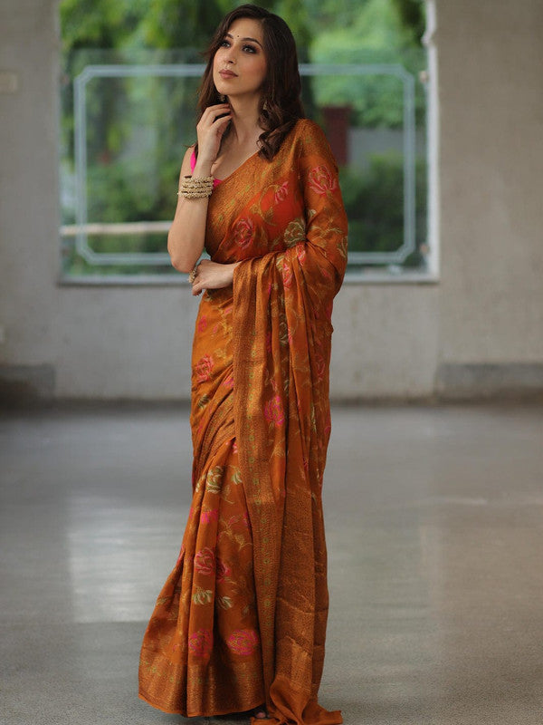 Beautiful Banarasi Pure Georgette Silk Saree