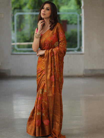 Beautiful Banarasi Pure Georgette Silk Saree