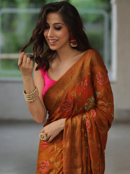 Beautiful Banarasi Pure Georgette Silk Saree