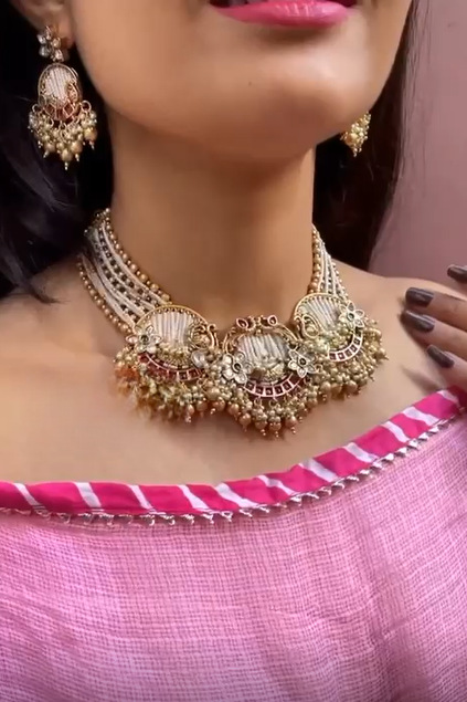 Beautiful Beaded Antique Necklace Set