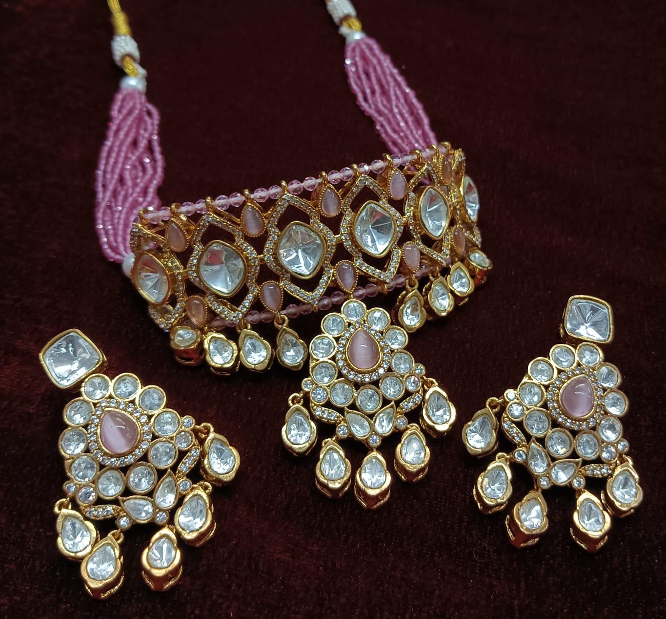 Beautiful Choker Set With Stone