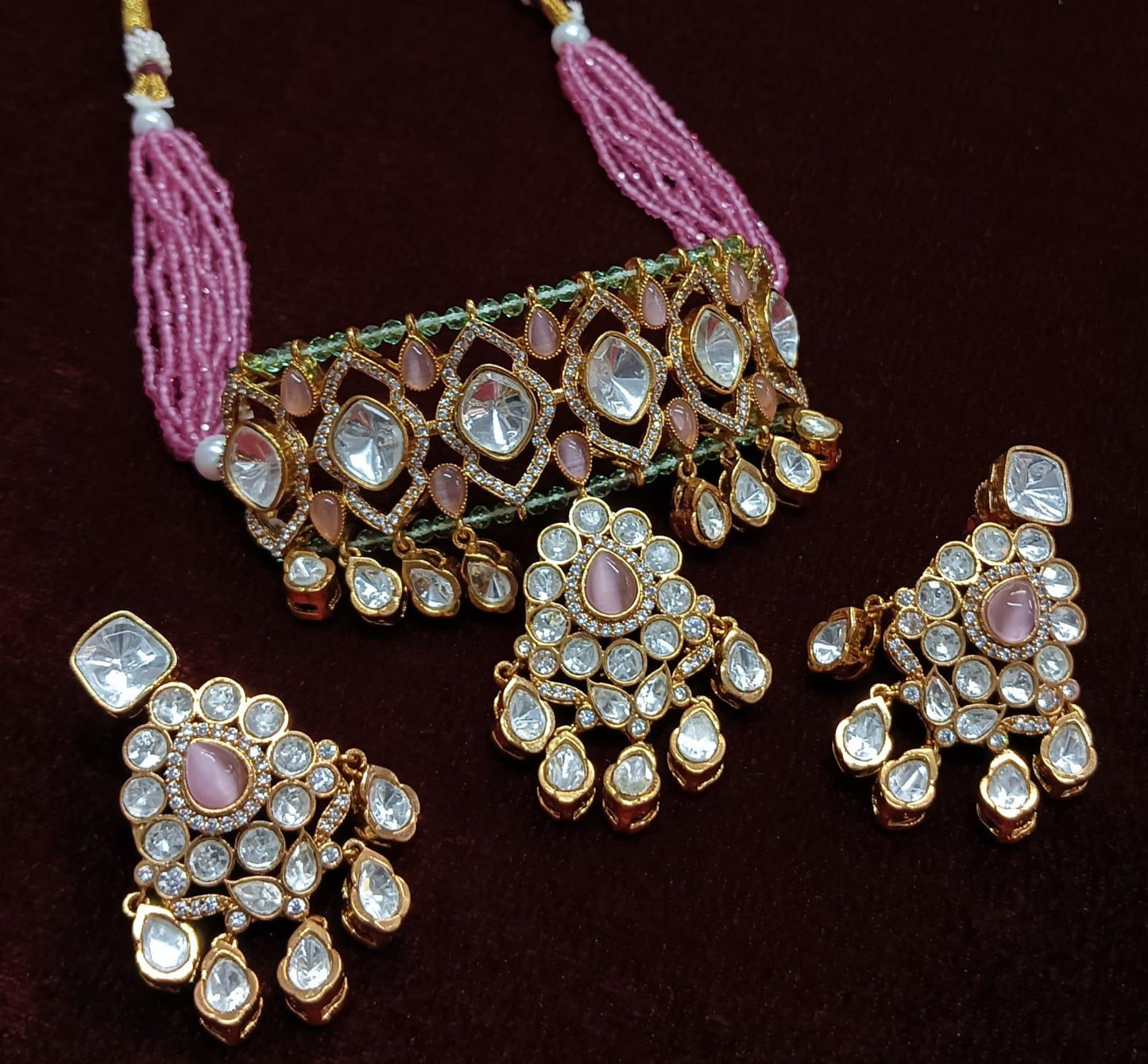 Beautiful Choker Set With Stone