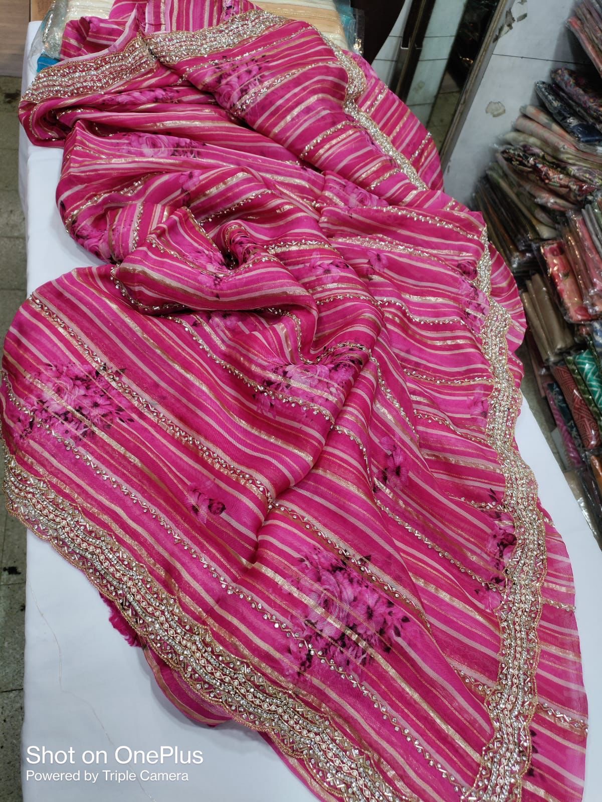 Beautiful Designer Organza Saree with sequin work