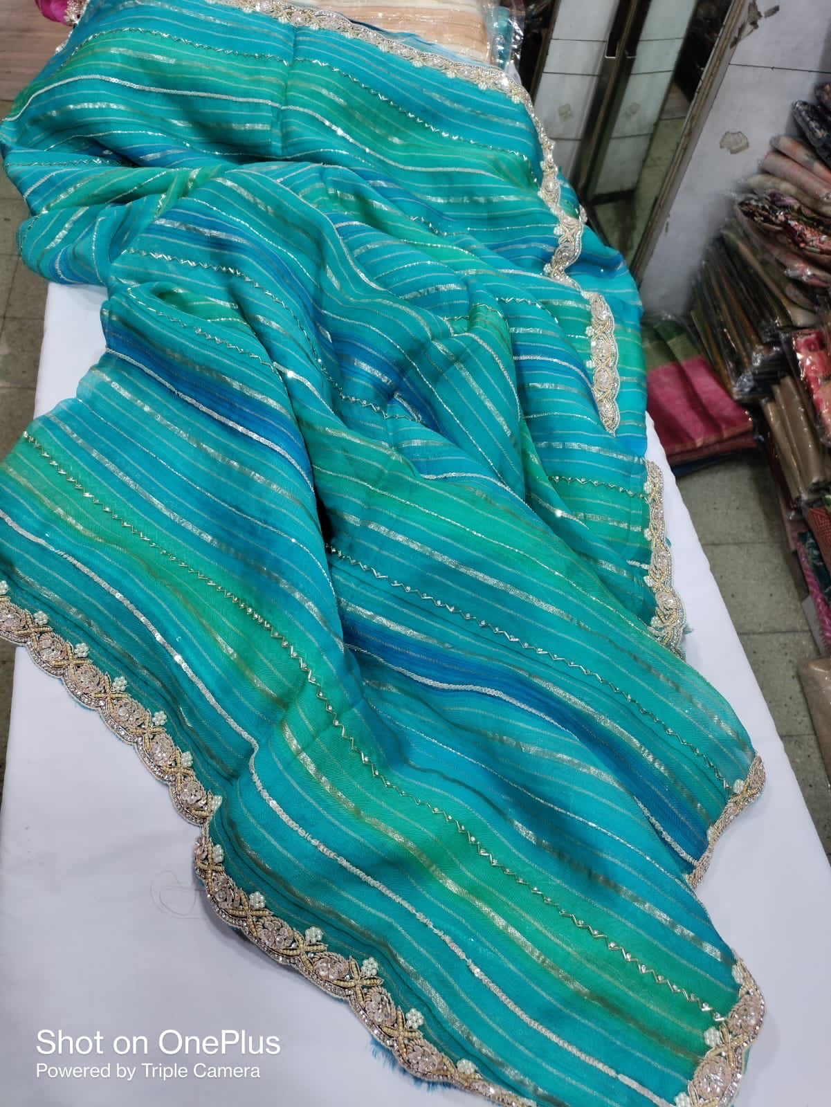 Beautiful Designer Organza Saree with sequin work