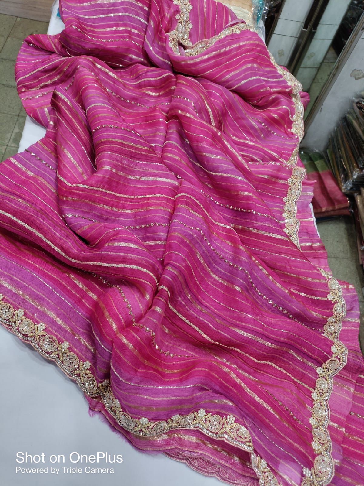 Beautiful Designer Organza Saree with sequin work