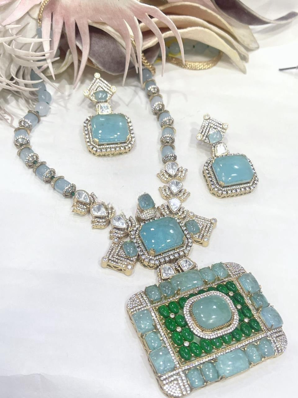 Beautiful Moisaanite Polka Set