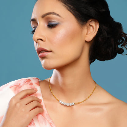 Beautiful Pearl and Precious Stone Necklace