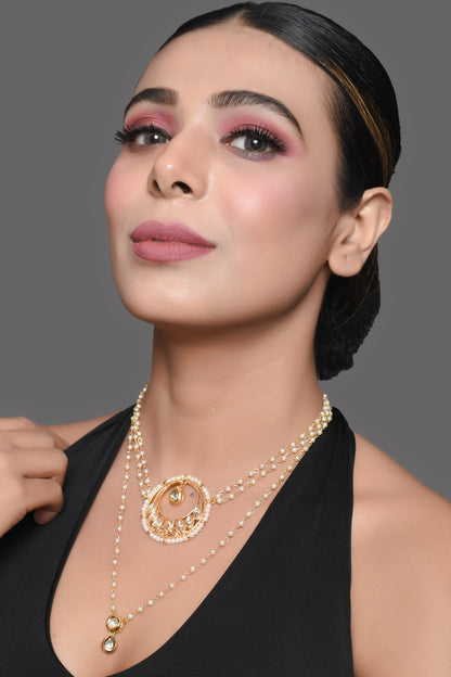 Beautiful Pearl Choker Kundan Beaded Necklace