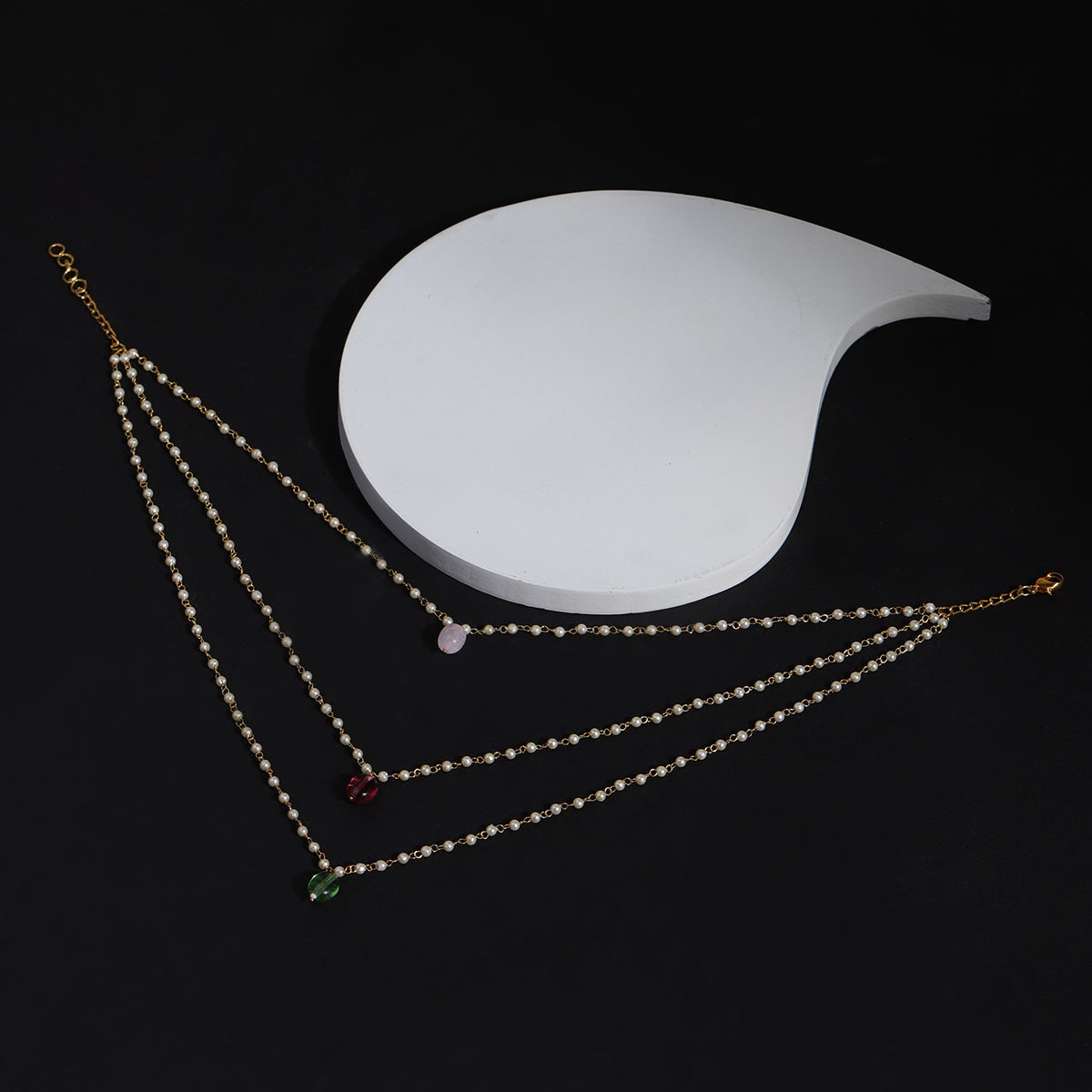 Beautiful Pearl & Stone Necklace