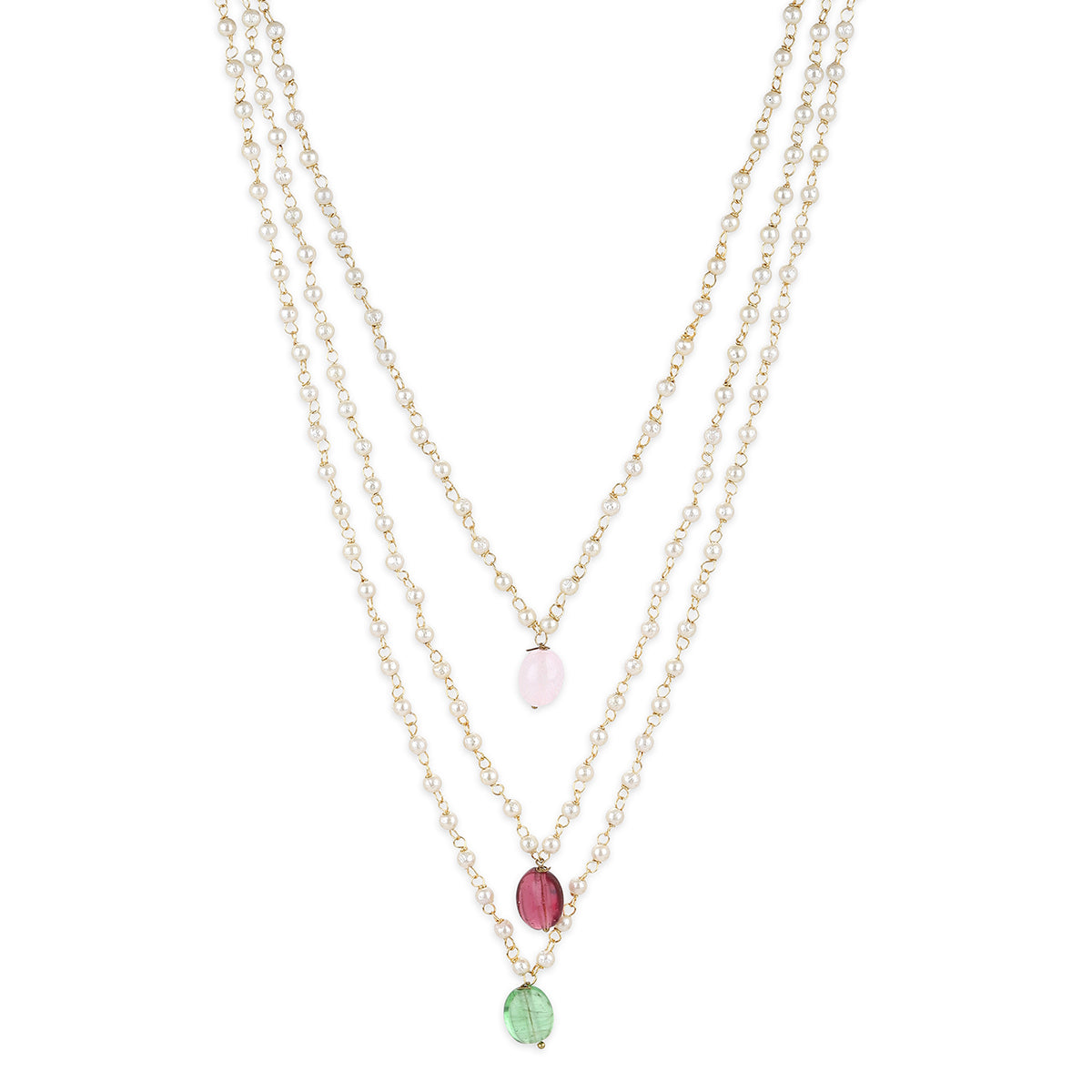 Beautiful Pearl & Stone Necklace