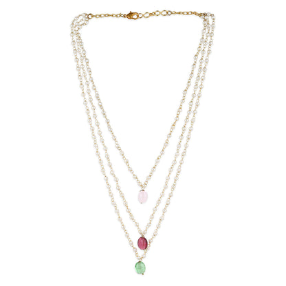 Beautiful Pearl & Stone Necklace
