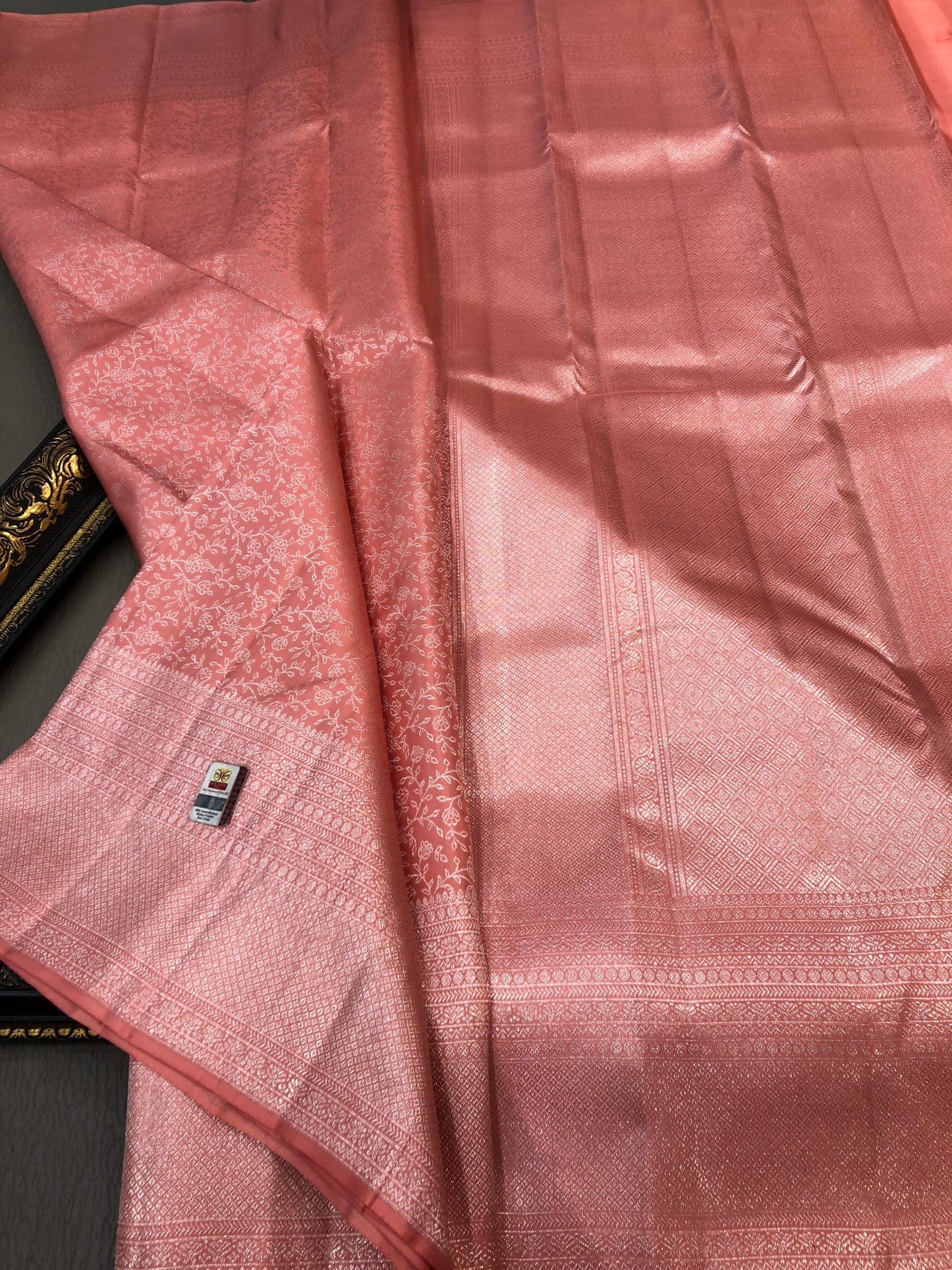 Beautiful Pink Pure Kanjivaram Silk Saree