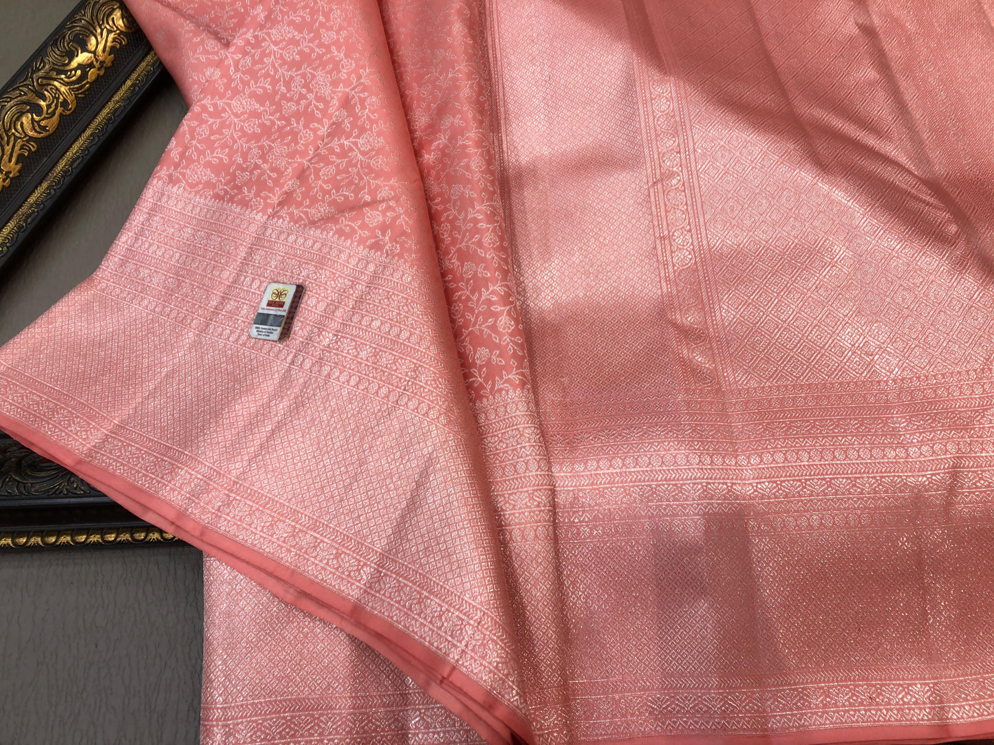 Beautiful Pink Pure Kanjivaram Silk Saree