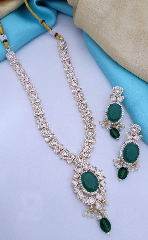 Beautiful Polki Necklace Set with Earrings