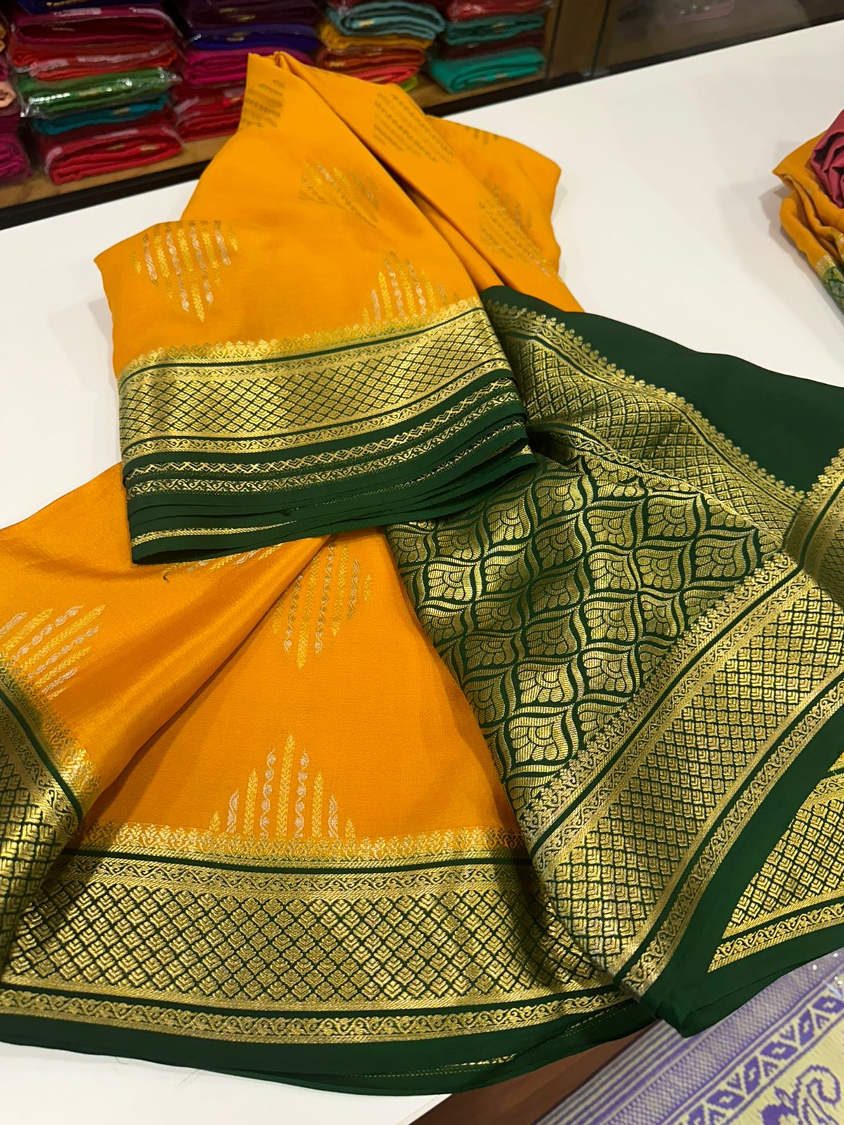 Beautiful Pure Mysoore Silk Indian Wedding Saree