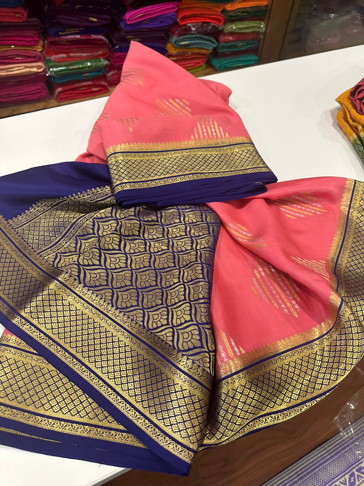 Beautiful Pure Mysoore Silk Indian Wedding Saree