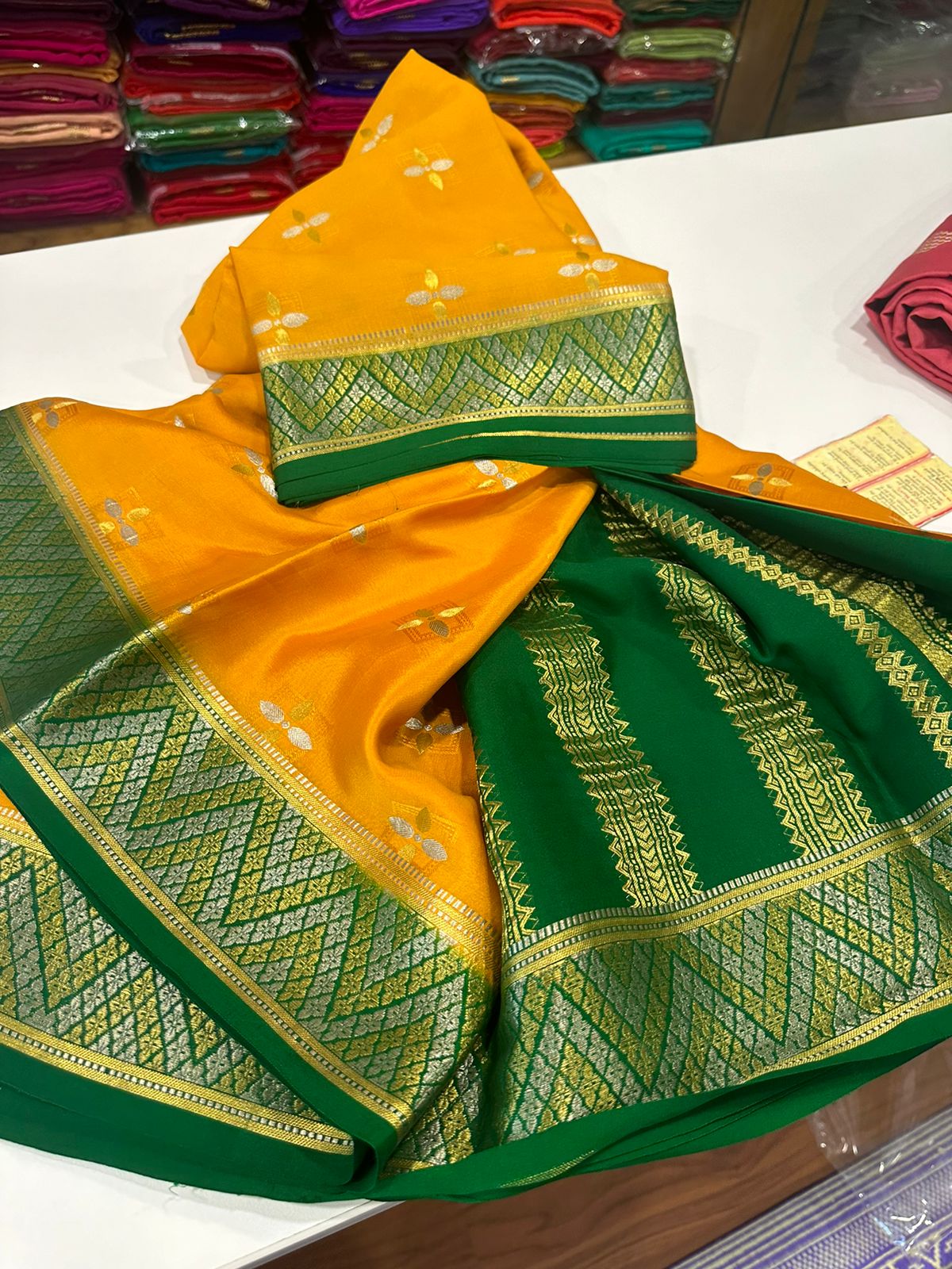 Beautiful Pure Mysoore Silk Indian Wedding Saree