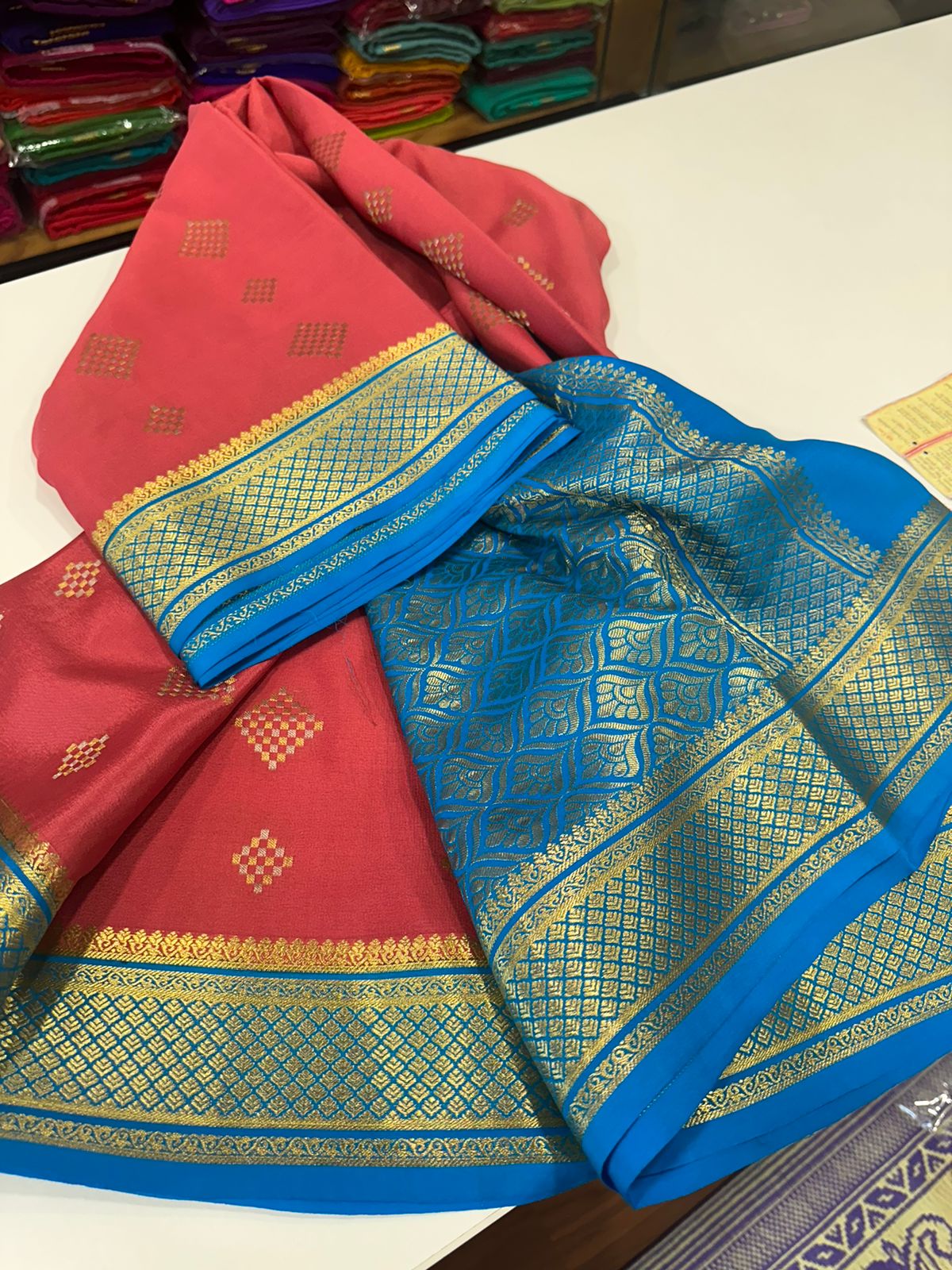 Beautiful Pure Mysoore Silk Indian Wedding Saree