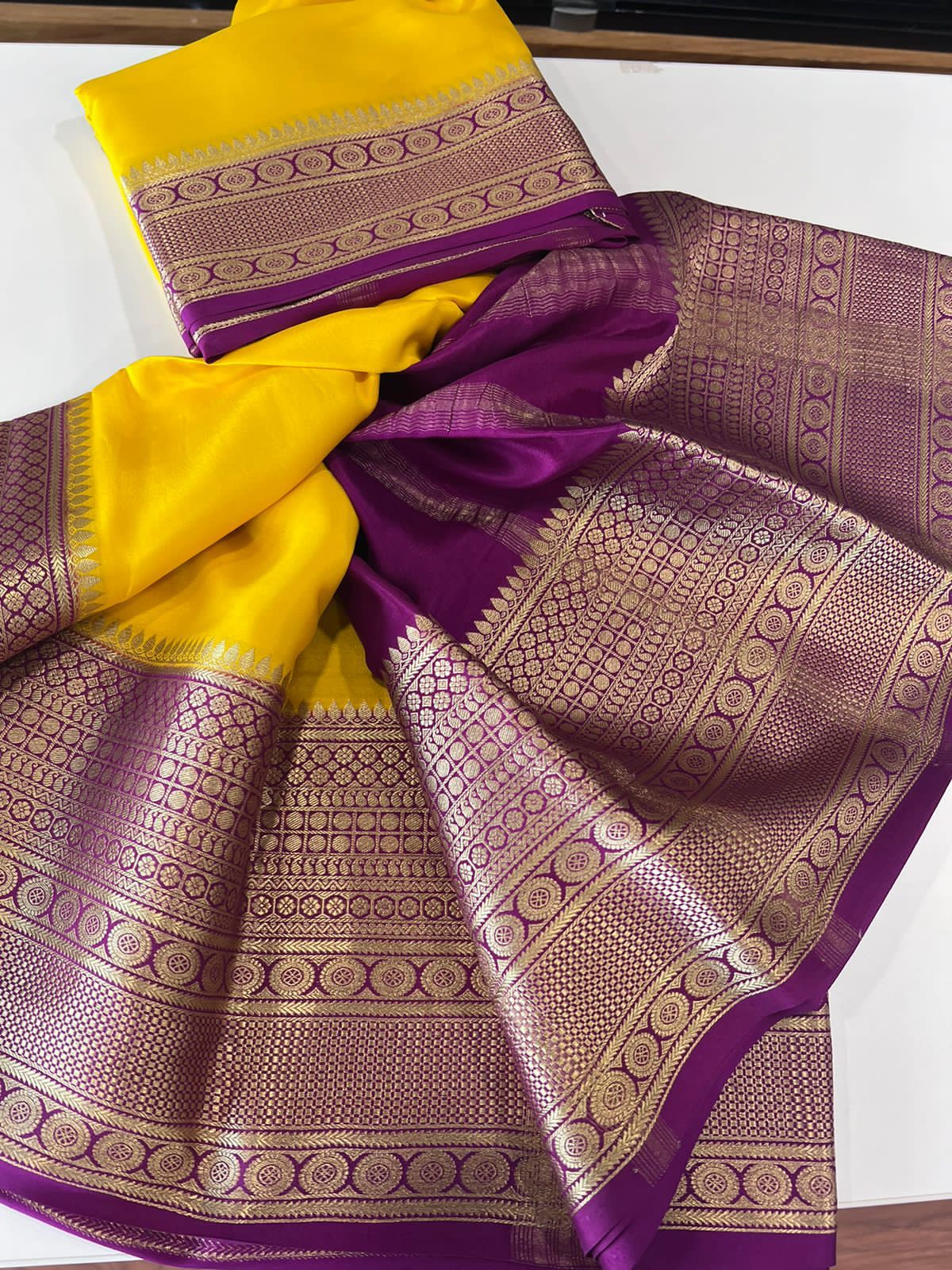 Beautiful Pure Mysoore Silk Indian Wedding Saree