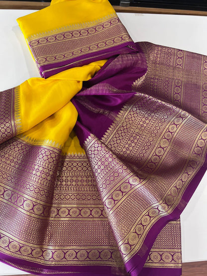 Beautiful Pure Mysoore Silk Indian Wedding Saree