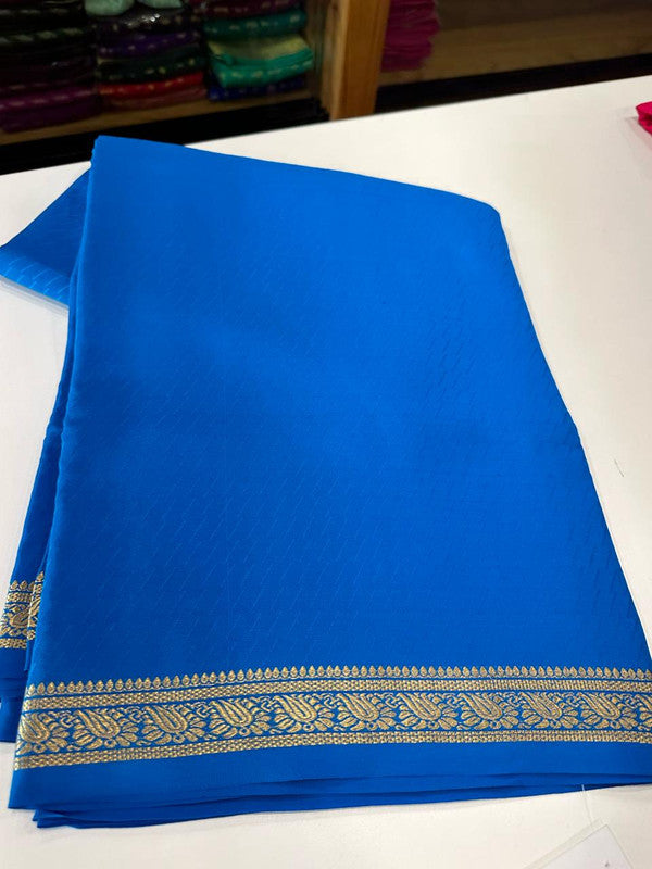 Beautiful Pure Mysore Silk Saree with Zari Work