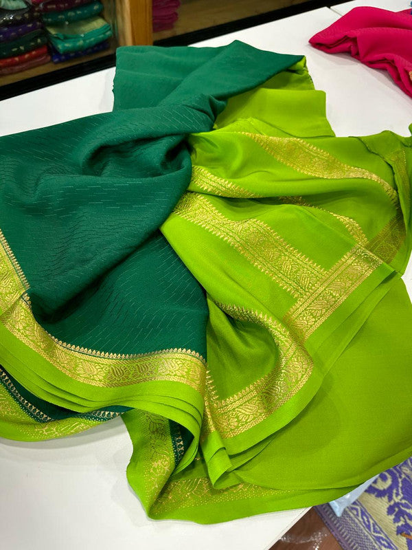 Beautiful Pure Mysore Silk Saree with Zari Work