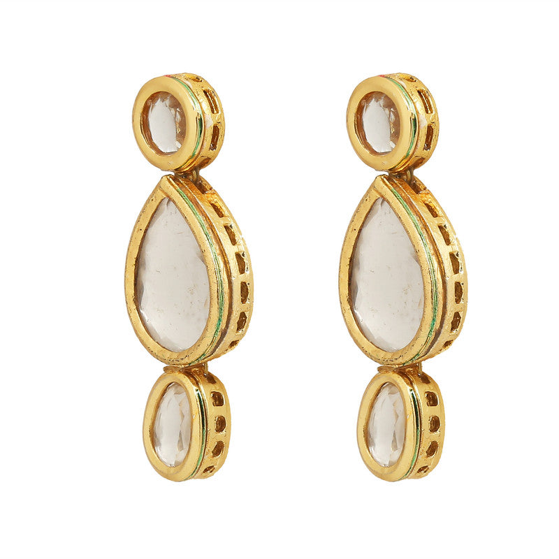 Beautifully Handcrafted Maharani Look Kundan Necklace With Earrings and Mang Tikka