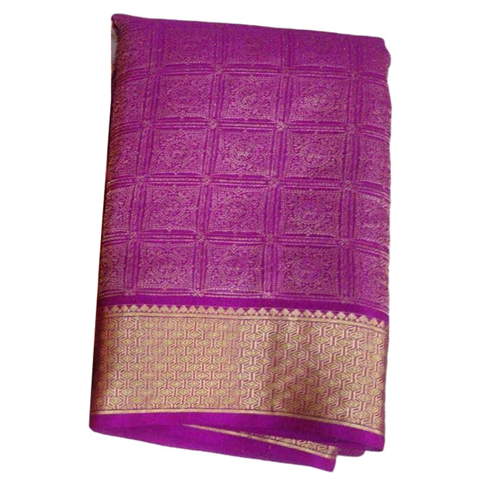Brocade pattern 100gm Thickness Mysoree Silk Saree
