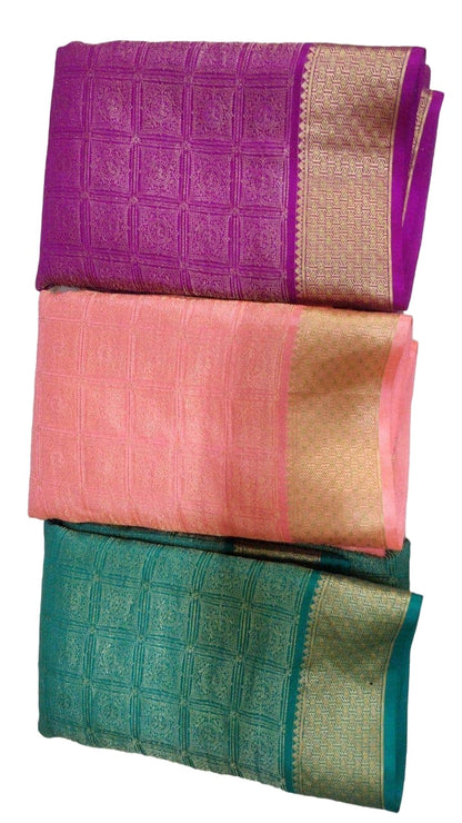 Brocade pattern 100gm Thickness Mysoree Silk Saree