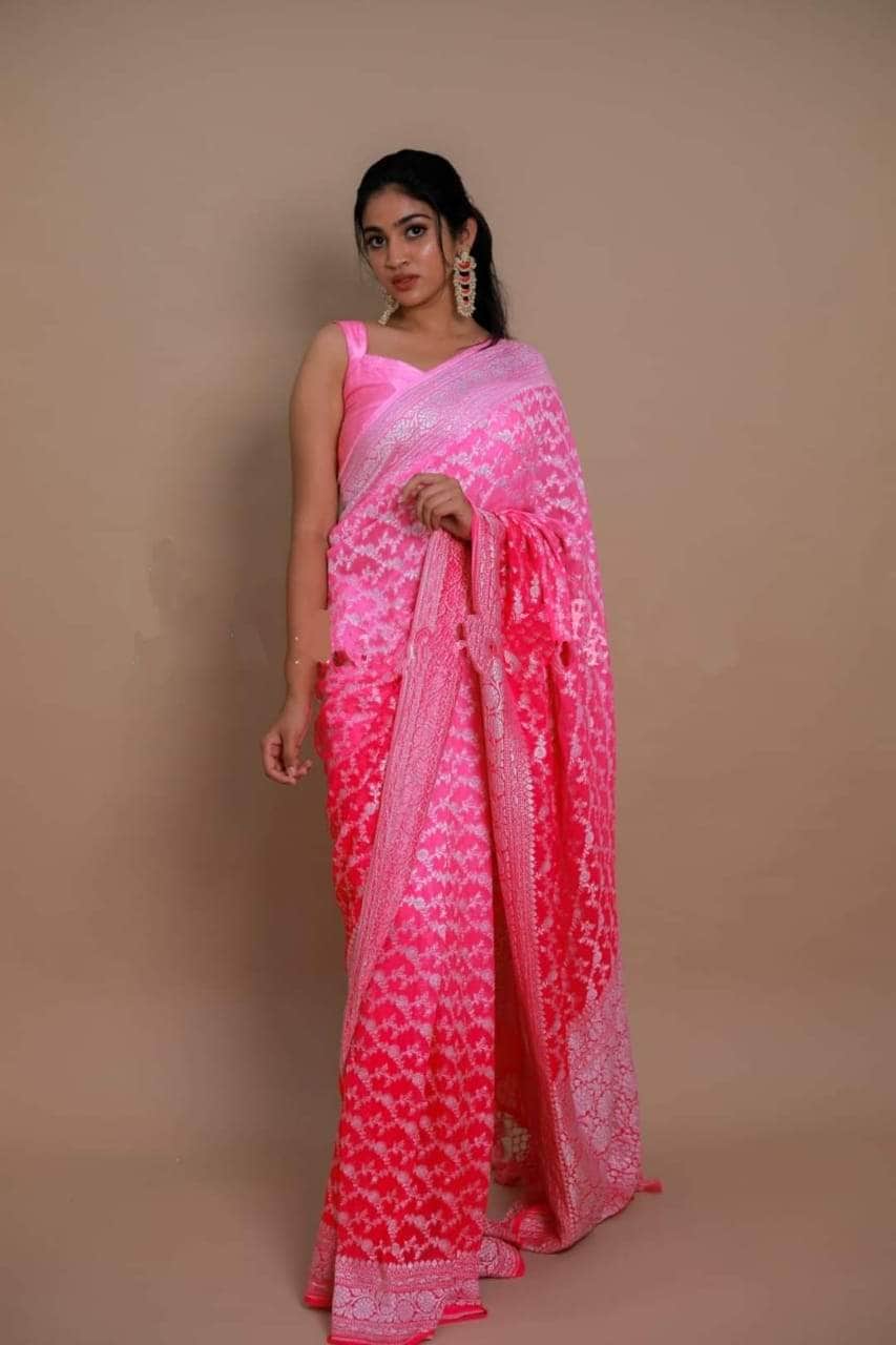 Chiffon Georgette Silk Saree