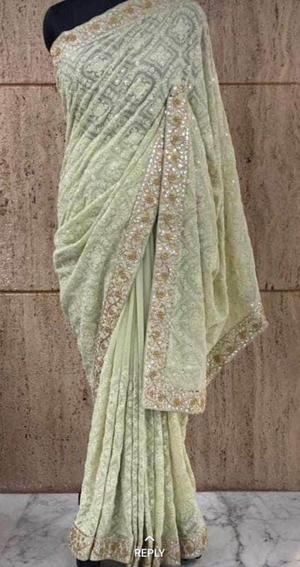 Chikankari Georgette Saree