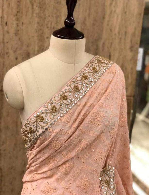 Chikankari Georgette Saree